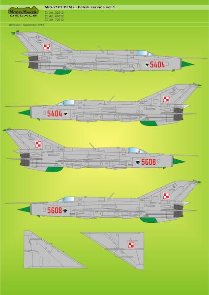 Mikoyan MiG21PF/PFM Fishbed in Polish service part 1  MMD-32012