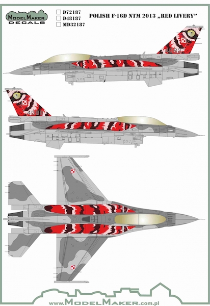 Polish F16D Fighting Falcon NTM2013 "Red Delivery" MMD-32187