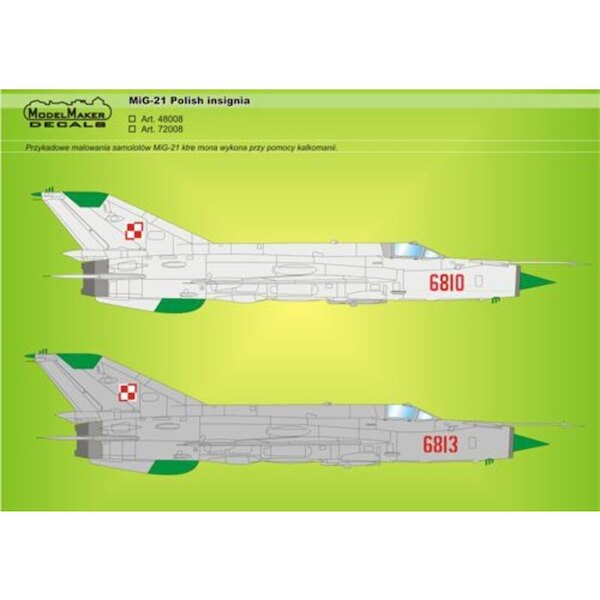 Mikoyan MiG21 Fishbed Polish Insignia  MMD-48008