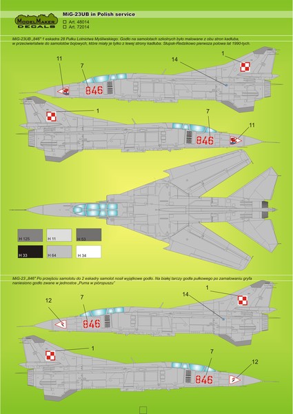 Mikoyan MiG23UB Flogger in Polish service MMD-48014