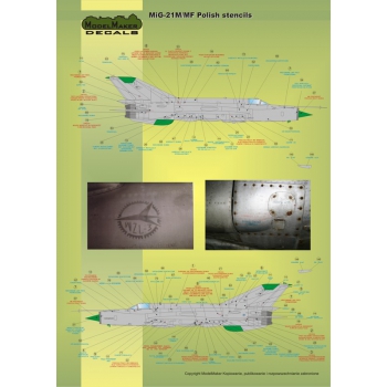 Mikoyan MiG21PFM/MF/M/Bis/UM Fishbed in Polish service Stencils  MMD-48020