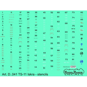 TS11 Iskra Stencils  MMD-48041