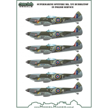 Supermarine Spitfire MKXVI Bubbletop in Polish Service  MMD-48066