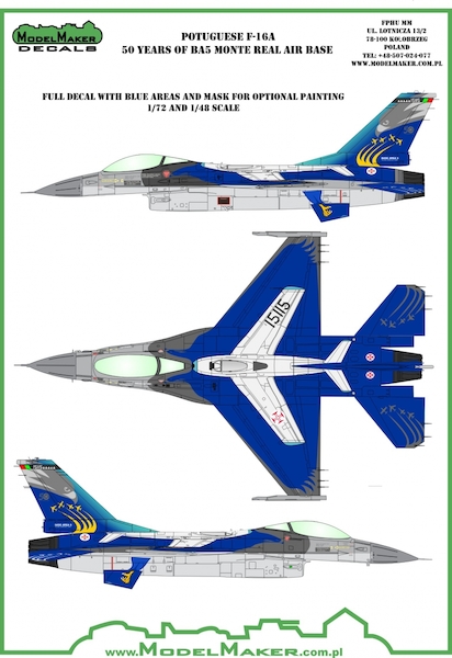 F16A Fighting Falcon "Portugese Air force '50 ears of BA5 Monte Real Air Base' MMD-48070
