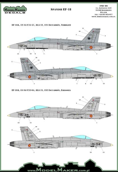 F/A-18 Hornet (Spain - standard markings and stencils)  MMD-48089