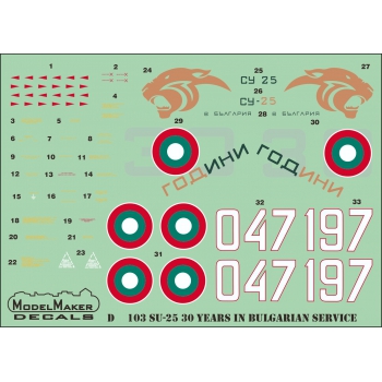 Sukhoi Su-25 Frogfoot "30 Years in Bulgarian Service"  MMD-48103