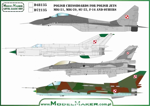 Polish Chessboards for Polish Jets (MiG21, MiG29, Su22, F15 and others)  MMD-48135