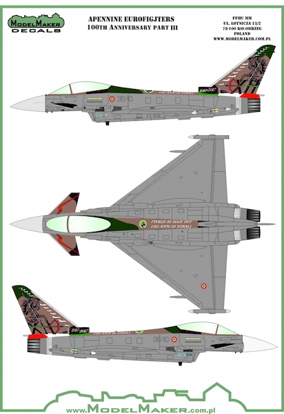 Apenine Eurofighters Italian Air Force  Part 3 100th Anniversary set  MMD-48143