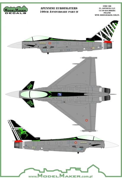 Apenine Eurofighters Italian Air Force Part 4 100th Anniversary set MMD-48144