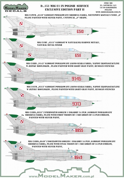 Mikoyan MiG21 in Polish service Exclusive edition Part 2  MMD-48151