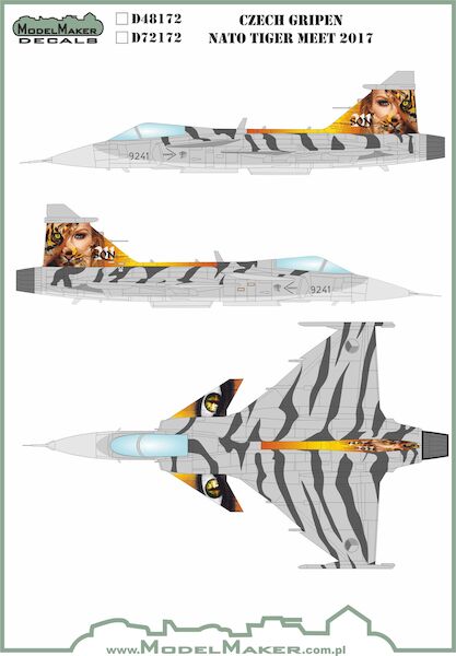 Czech SAAB JAS39C Gripen 'NATO Tigermeet 2017' MMD-48172