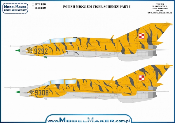 Polish MIG-21UM Tiger Scemes Part 1  MMD-48180