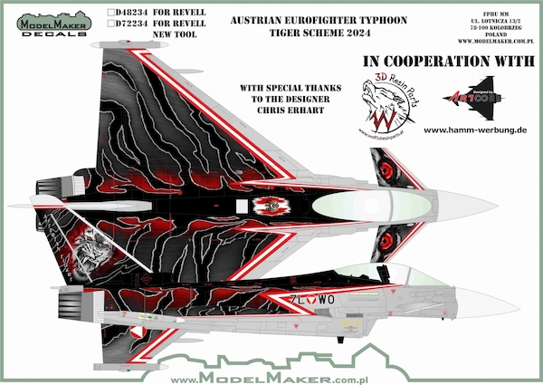 Austrian Eurofighter Typhoon - Tiger Scheme 2024  MMD-48234