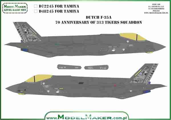 F35A Lightning II (70 Ann. of 313 (Tigers) Squadron, KLU) MMD-48245