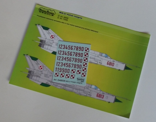 Mikoyan MiG21 Fishbed Polish Insignia MMD-72008