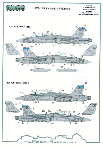 F/A18D Hornet (VMFA-225 'Vikings' USMC)  MMD-72054