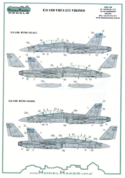 F/A18D Hornet (VMFA-225 'Vikings' USMC) MMD-72054