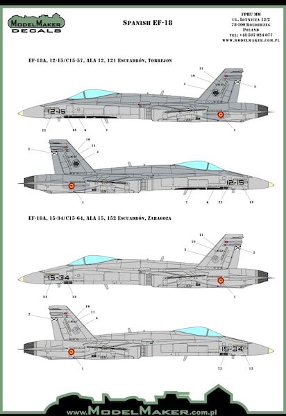 F/A-18 Hornet (Spain - standard markings and stencils)  MMD-72089