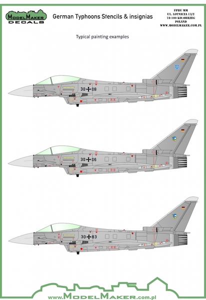 Eurofighter Typhoon  Luftwaffe Stencils and insignia  MMD-72095