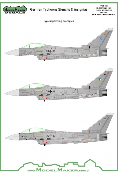 Eurofighter Typhoon Luftwaffe Stencils and insignia MMD-72095