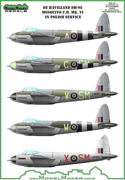 De Havilland DH-98 Mosquito FB MkVI in Polish service MMD-72099