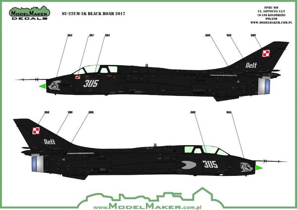 Suchoi Su-22UM-3K Fitter 'Black Boar 2017' MMD-72104