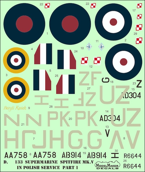 Supermarine Spitfire MKV in Polish Service Part 1 MMD-72133