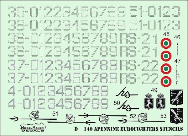 Apenine Eurofighters Italian Air Force Generic set MMD-72140