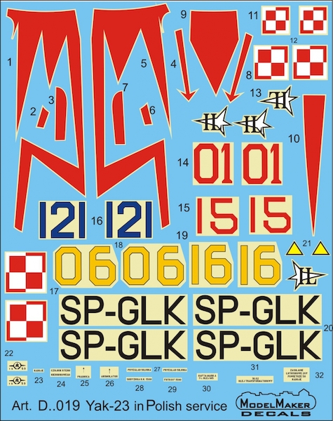Yakovlev Yak23 Tulip masks Polish Service MMD-M32017