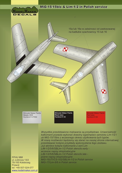 Mikoyan MiG15/LiM1/2 in Polish Service MMD-M32023