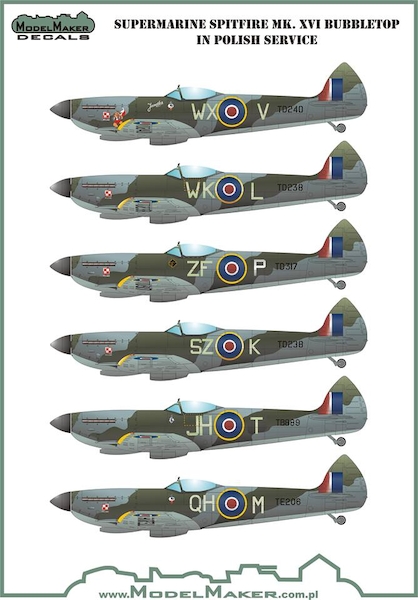 Supermarine Spitfire MKXVI Bubbletop in Polish Service MMD-M32066