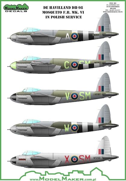 De Havilland DH-98 Mosquito FB MkVI in Polish service  MMD-M32099