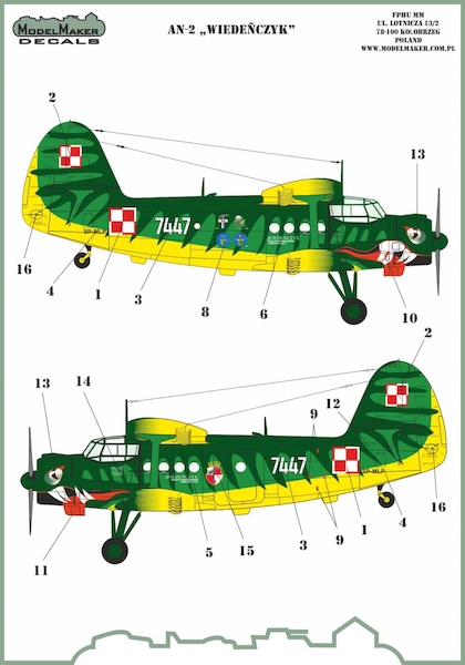 Antonov An2 "Wiede?czyk" Polish AF Now Witrh Painting Mask MMD-M48115