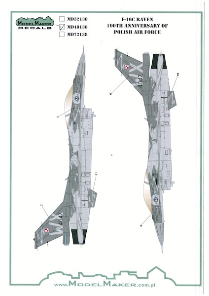 F16C Raven 100th Anniversary Polish Air Force MMD-M48138