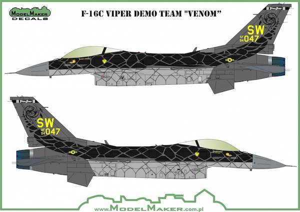 F16C Viper USAF Demo team "Venom" With Painting Masks MMD-M48157