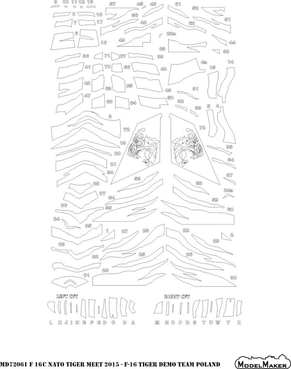 Model Maker Decals MMD-M72061 F16C Fighting Falcon (Polish AF NAT