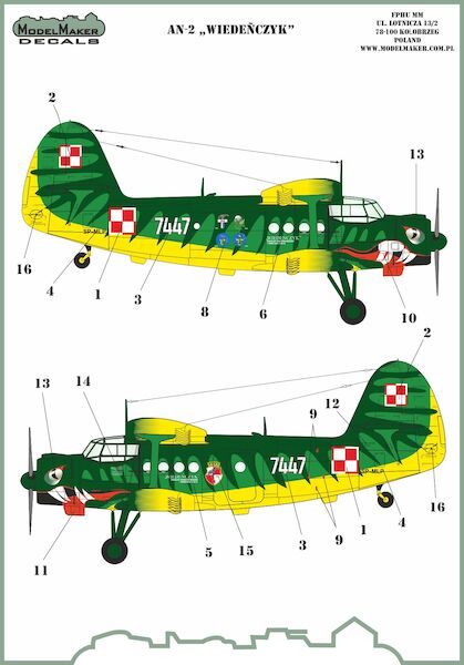Antonov An2 "Wiedenczyk" Polish AF With Mask  MMD-M72115