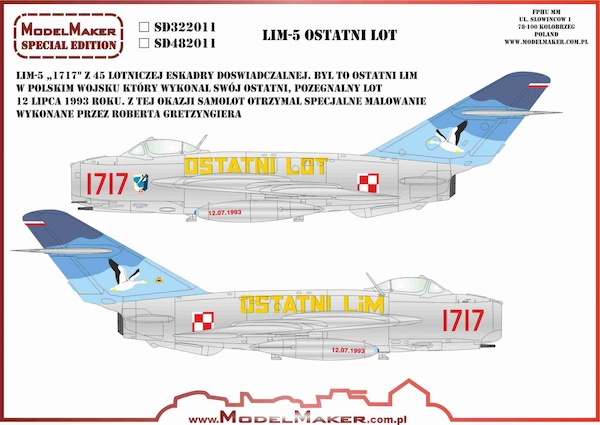 LIM5 (MiG17) Ostatni Lot - Last Flight (Polish Air Force) MMD-SD322011
