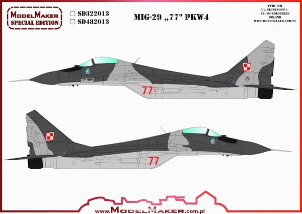 Mikoyan MiG29 ("77" PKW4 Polish Air force) MMD-SD322013
