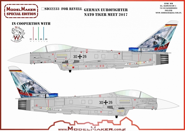 German Eurofighter Nato Tiger meet 2017 (For Revell kit) MMD-SD32233