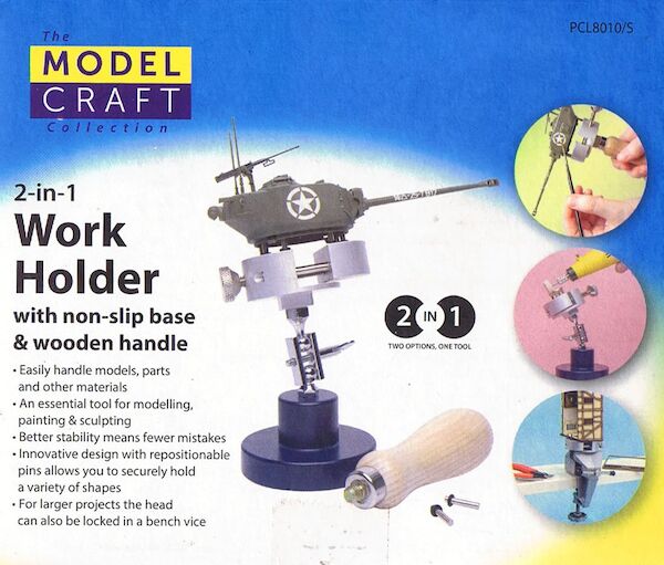 2 in 1 Work holder with non slip base and wooden handle PCL8010/S