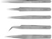 Set of 5 Fine Stainless Steel Tweezers MCR-PTW2185/S