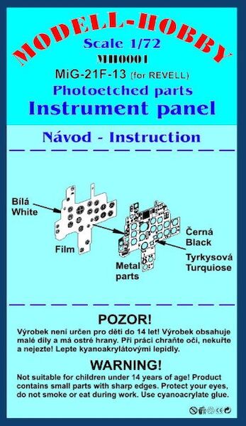 MiG21F-23 Fishbed (Revell)  instrument panel  k72901