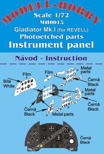 Gladiator MK1 instrument panel (Matchbox/Revell) K72915