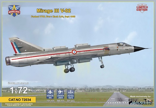 Mirage lllV-02 French VTOL, fastest VTOL ever 72034