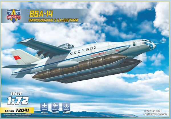 Bartini Beriev VVA-14 with inflatable pontoons Soviet experimental hydroplane 72041