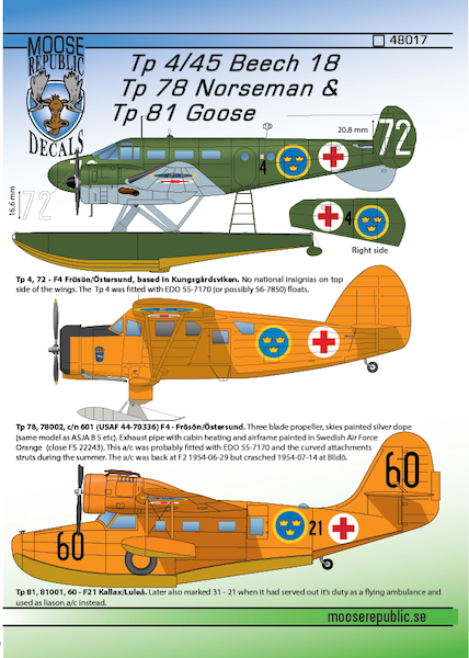 TP4/45 Beech 18, TP78 Norseman / TP81 Goose  48017