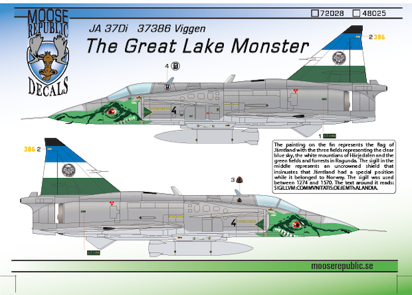 Saab 37 Viggen" 37386 The Great Lake Monster" 48025