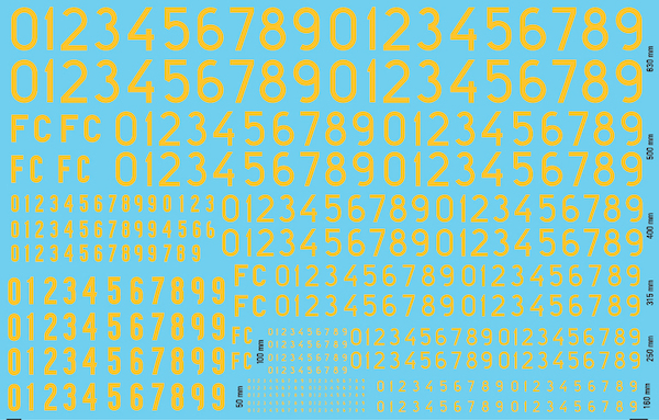 Yellow Numbers F1281 48025
