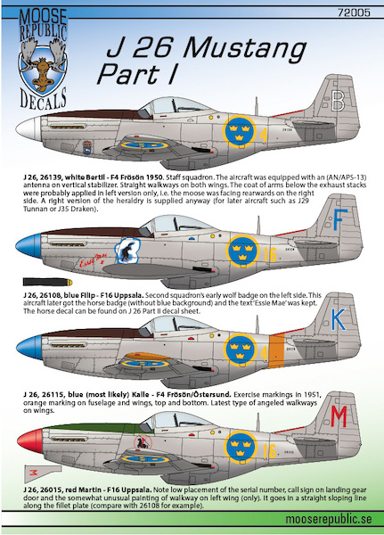 North American J26 & S26 (P51D) Mustang (Swedish AF) Part 1 72005